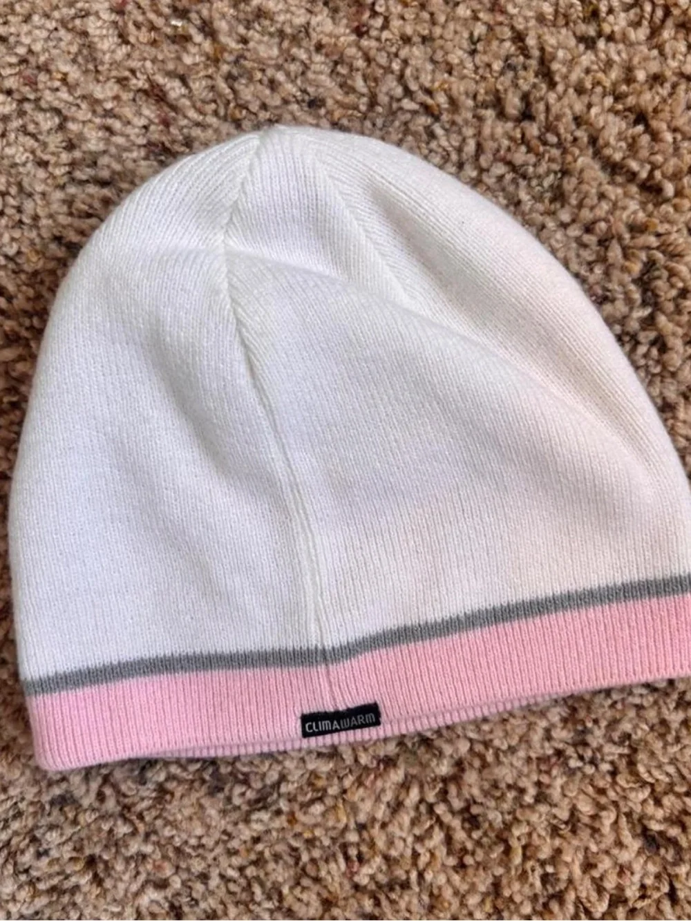 Adidas White & Pink ClimaWarm Beanie
